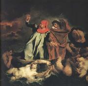 Eugene Delacroix Dante and Virgil in Hell (mk10) oil painting on canvas